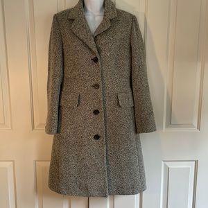 Banana Republic Timeless Classic Tweed Full Length Coat, Size M